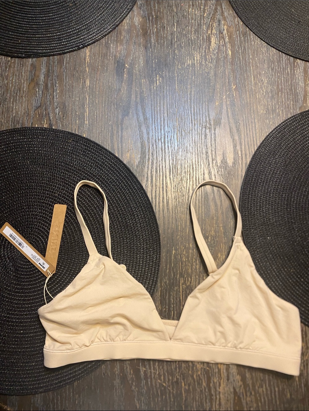 SKIMS Fits everybody Triangle Bralette sand large NWT